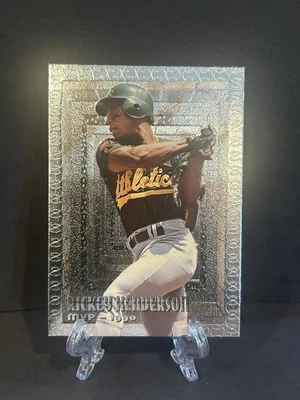 1995 Topps MVP Card #103 Rickey Henderson Oakland Athletics Silver Foil Embossed - Image 1 of 2