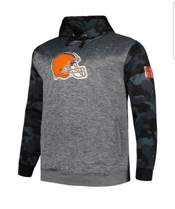 NWT Cleveland Browns Hoodie 2XLT Tall Football Jacket Sweatshirt Pullover  Camo - Picture 1 of 14