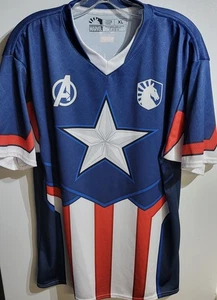 Camiseta Team Liquid x Marvel Capitán América Adulto Talla XL - Imagen 1 de 2