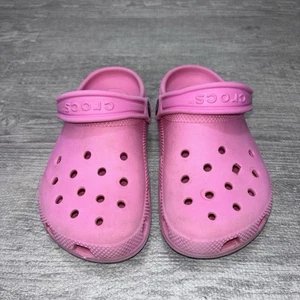 Crocs Kids Unisex Classic Clogs Pink Water Shoes size Youth J6 Women 7.5 - Picture 1 of 10