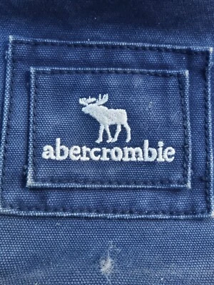 Vintage Abercrombie Canvas  Blue  Moose Logo Double Handles Large - Image 1 of 4