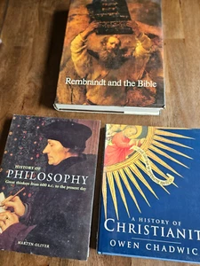 3 Bücher Lot über Kunst, Geschichte, Christentum, Philosophie & Bibel (Couchtisch) - Bild 1 von 4