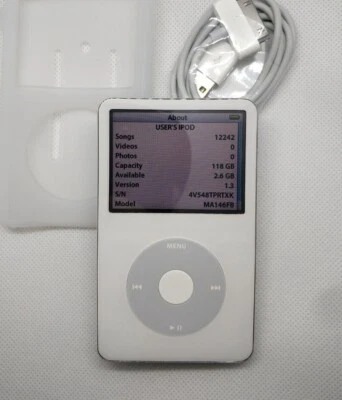 Apple iPod Classic - 5th gen, white (refurb, 3000mah battery, Wolfson DAC) - Image 1 of 4