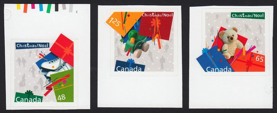 NAVIDAD * OSO DE PELUCHE, PATO, PATINES Canadá 2003 # 2004-2006 MNH Corte fr folletos Foto 1 de 1