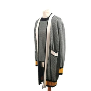 FENELLA Long Dogtooth Cardigan Twinset 2 Piece Casual Party Size S/M 12-14 - Picture 1 of 13
