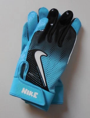 Nike Hyperdiamond Batting Gloves 3.0 YOUTH Black/Baltic Blue/White Large - Image 1 of 4