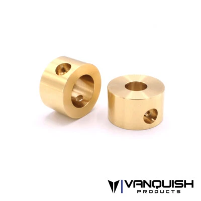 Vanquish VPS04004 Brass Rear Axle Cap Weights : SCX10-II - Image 1 of 2