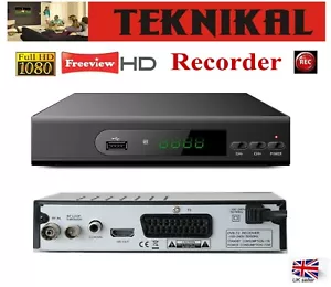 Teknikal Full HD Freeview Set Top Box plus RECORDER Digital TV Receiver Digi Box - Picture 1 of 9