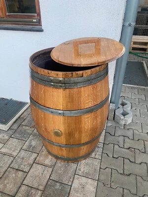 Holzfaß Regentonne Wasserfaß Eichenfaß Weinfaß gebraucht absolut dicht 50-300 L - Bild 1 von 4