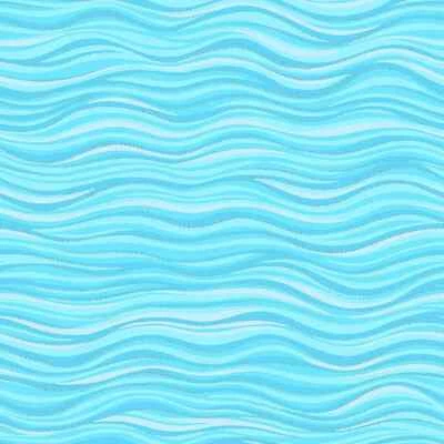 Laurel Burch Basics Ocean Waves Light Aqua Y1331-32SM Fabric By the FQ - 1/4 YD - Image 1 of 4