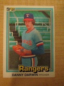 1981 Donruss Danny Darwin Texas Rangers #147