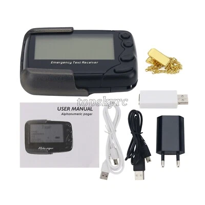 Programmable Alphanumeric Pager Charging POCSAG Pager Emergency Text Receiver - Image 1 of 4
