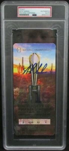 Nick Saban Autografiado Campeonato Nacional 2016 Boleto Completo PSA/ADN - Imagen 1 de 3