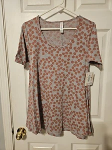 LuLaRoe NWT Perfect T Shirt- Size XXS- Gray With Red Polka Dots - Picture 1 of 4