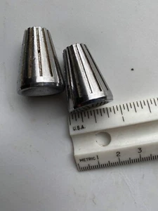 DELCO GM Corvette Wonderbar AM Radio OEM metal Chrome KNOBS - Foto 1 di 3