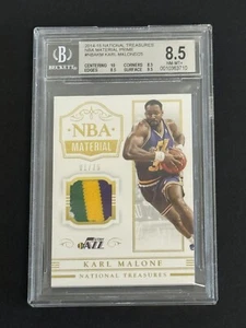 Karl Malone 2014 National Treasures Material Prime Patch #ed 1/25 BGS 8.5 - Bild 1 von 9
