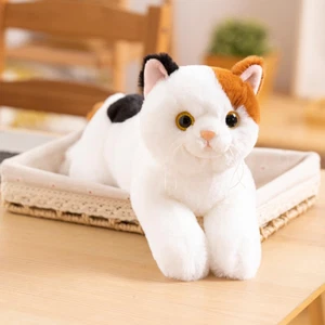 Cat Stuffed Animal Realistic Cat Plush Toy,Soft Plush Kitty Stuffed Animal for K - Picture 1 of 4