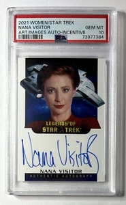 WOMEN OF STAR TREK LA12 NANA VISITOR AS KIRA NERYS AUTOGRAPH PSA 10 GEM MINT - Picture 1 of 2