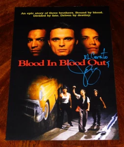 JESSE BORREGO "CRUZ" SIGNED BLOOD IN BLOOD OUT 12X18 MOVIE POSTER VATOS LOCOS!!! - Picture 1 of 1