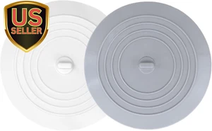 Bathtub Drain Stopper 2 Pack, 5 Inches Silicone Tub Stopper Shower Drain Cover, - Picture 1 of 7