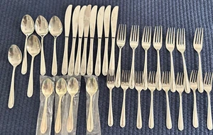 32 Stück Retroneu KNOTTINGHAM 18/10 rostfreie Messer, Gabeln, versilberte Löffel - Bild 1 von 8