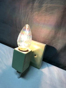 Vintage Ceramic Green Tile in Mount Wall Sconce Light Fixture Old 1721-23B - Picture 1 of 13