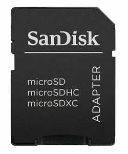 SANDISK MICRO SD TO SD CARD ADAPTER PHOTOGRAPHY CONVERTER READER CAMERA COMPUTER - Picture 1 of 1
