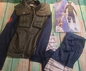 Naruto Shippuden Kakashi Costume Cosplay Jacket Youth Size Xl 14-16 Anime - Picture 1 of 11