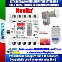 CENTRALINO MULTISWITCH SAT SCR / dCSS + LNB WIDE BAND + ALIMENTATORE + TERRESTRE