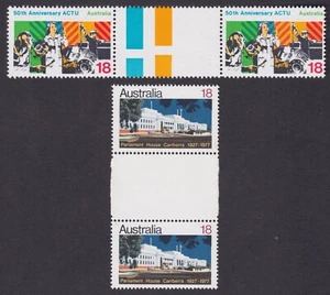 Australia Scott 667-668 VF MNH Two 1977 Individual Issues in Gutter Pairs - Picture 1 of 1
