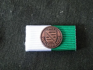 S1-438) Sachsen Waldbrand 2022 Bandspange Ordensspange Waldbrände Medaille - Bild 1 von 1