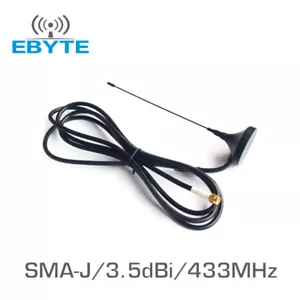 2 pz Ebyte Omni 433 MHz WiFi ad alto guadagno 3,5dBi TX433-XP-100 UHF antenna succhiatore - Foto 1 di 1
