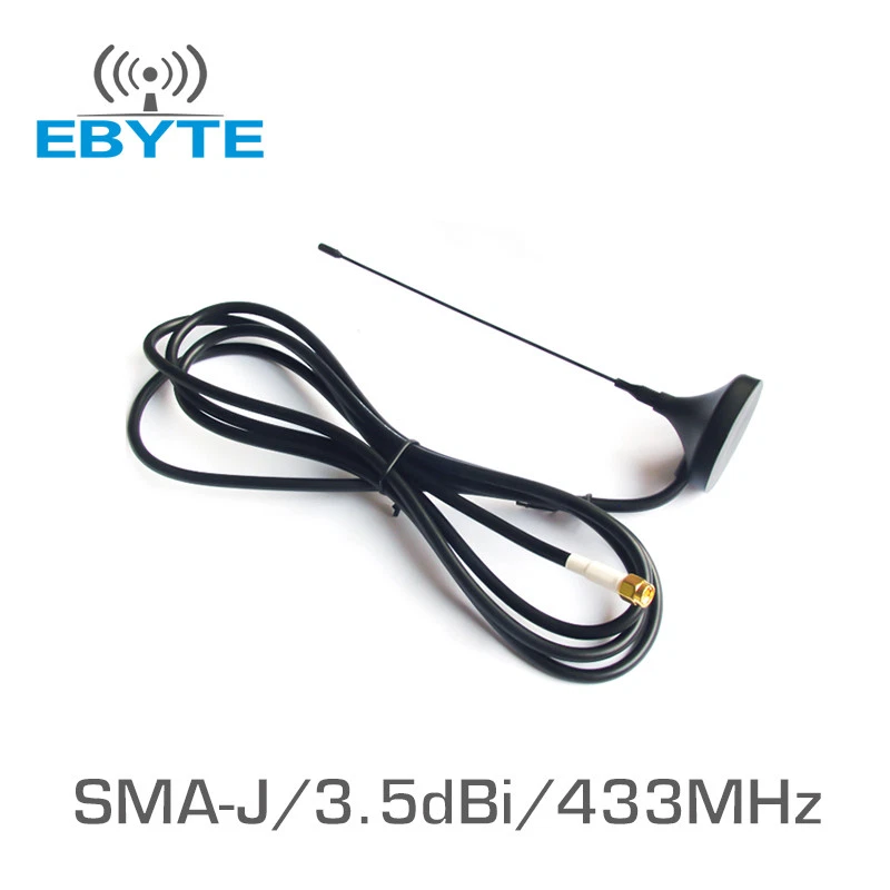 2PCS Ebyte Omni 433MHz Wifi High Gain 3.5dBi TX433-XP-100 UHF Sucker Antenna - Image 1 of 1