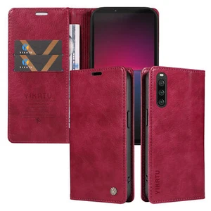 Flip Magnetic PU Leather Wallet Cover Case for Sony Xperia 1 5 10 IV 5III 5V 10V - Picture 1 of 22