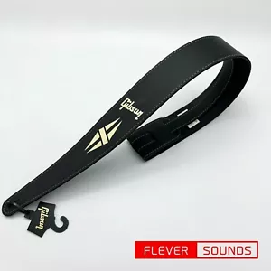 Gibson Guitar Leather Strap THE SPLIT DIAMOND Black Slit Type ASSD-BLK New F/S - Picture 1 of 8