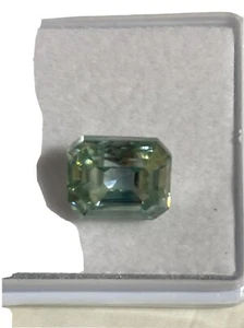 4.65 Ct VVS1/10.10MM X8.10MM ICE BLUE LOOSE EMERALD MOISSANITE  4 RINGS - Picture 1 of 4