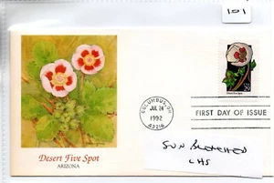 United States (101) FDC - Thematics - 1992 - Flowers - Desert Five Spot Arizona - Picture 1 of 1
