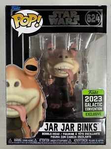 Jar Jar Binks 624 ~ Star Wars ~ Funko Pop Vinyl ~ 2023 Galactic Con + PROTECTOR - Picture 1 of 6