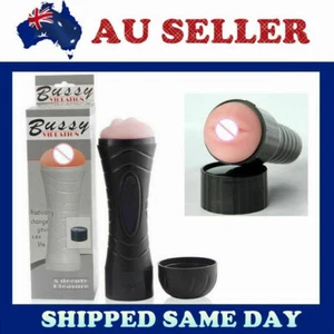 Pocket Pussy Male Masturbation Vibrating Cup Silicone Will Need Lubricant - Picture 1 of 6