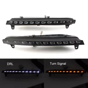 Par de faros antiniebla LED DRL coche intermitentes luz de marcha diurna para Audi Q7 2007-2009 - Imagen 1 de 14