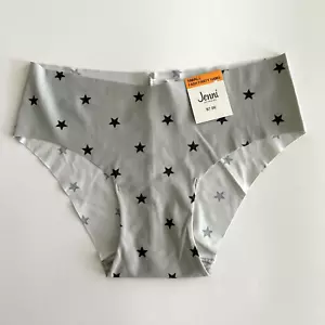Jenni Intimates No-Show Hipster Underwear Size S -Gray/Stars- - Picture 1 of 4