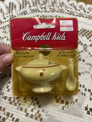 Juego de sopa y cucharón Campbell's Kids Soup 1995 porcelana 3624 Foto 1 de 4