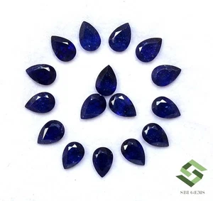 6x4 mm Natural Blue Sapphire Pear Cut Lot 16 Piece 10.78 CTS Loose Gemstones GF - Picture 1 of 7