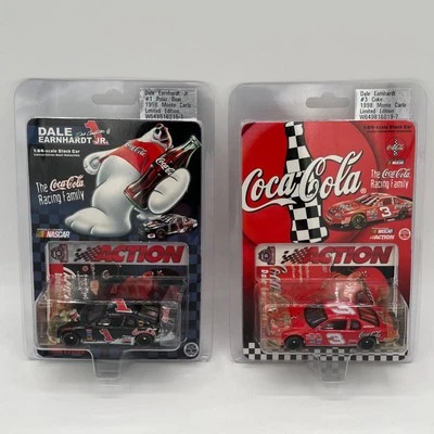 1998 NASCAR Dale Earnhardt Sr #3 Coke & Jr #1 Polar ACTION 1:64 Chevy RCCA 50th - Image 1 of 4