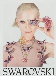Swarovski - Bellissimo modello femminile, gioielli farfalla - pubblicità stampa "8" x 11" - Foto 1 di 1