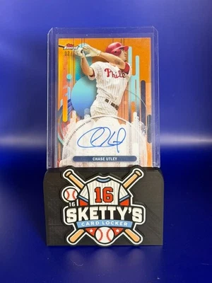 2025 Topps Finest Auto Chase Utley #FA-CU Orange Refractor 02/25 Phillies Foto 1 de 2