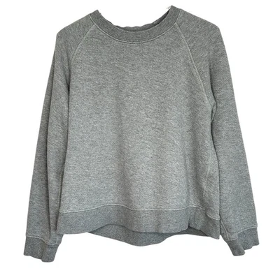 Jenni Kayne Saturday Sweatshirt Small Gray Terry Beach Crew Quiet Luxury Basic - Image 1 of 4