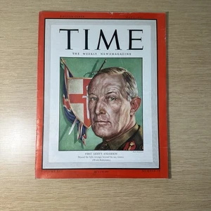 TIME MAGAZINE FIRST ARMY'S ANDERSON Beyond The Hills NUMBER 18 MAY 3, 1943 - Picture 1 of 7