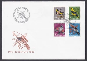 Switzerland FDC 1969 Michel 914/17 Complete Set: Pro Juventute: Wild animals - Picture 1 of 2
