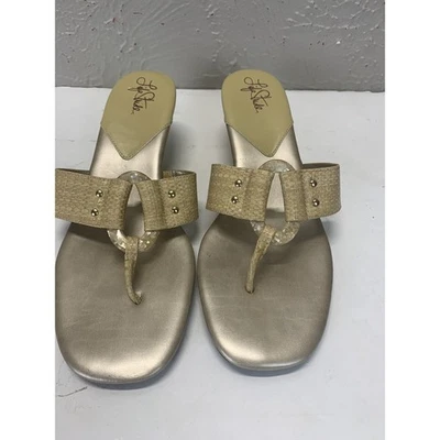 Life Stride Mujer Fan Nat Slides Tanga Cuña Sandalia Tacones Talla 10M Foto 1 de 4